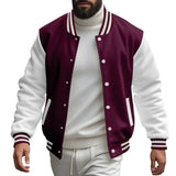Riolio  Cross-border men's autumn and winter flight jacket baseball jersey velvet loose casual stand-up jacket men