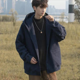 Riolio High Quality Men's Waffle Sweatshirt Korea Version Hooded Couple Coat Ins Hop Thickened Harajuku Men Women Jacket Oversize M-3XL