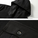 Riolio New Spring Autumn Jacket Men Wool Coat Plus Size 10XL 11XL Windbreak Jackets Male Black Coat Big Size 11XL