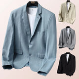 Riolio Men's COTTON Linen Casual Blazer ,Slim Fit Suit Jacket,Suitable for Spring and Autumn, Polyester Lining , Plus Size M-6XL