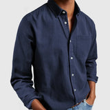 Riolio Vintage Green Mens Dress Shirts Brand New Long Sleeve Slim Fit Shirt Men Casual Button Down Top Shirt Male Chemise Homme