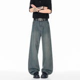 Riolio  Spring and Autumn New Fashion Solid Color American Retro Straight Loose Jeans Men's Casual Sporty Stretch High Quality Jeans
