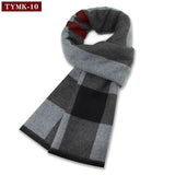 Riolio  Luxury Scarf Man Winter Warm Wool Scarf For Men Cashmere Scarves Casual Plaid Male Long Pashmina Outdoor Shawls Man Muffler Gift