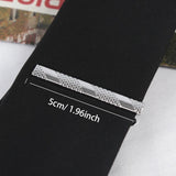 Riolio  Tie Pin for Men Necktie Accessories Silvery Colour Ties Metal Tone Simple Bar Clasp Practical Clasp Tie Clip Collar Clip Male