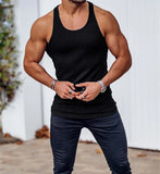 Riolio Summer men Vest stripe gym Tank top Men Fitness sleeveless shirt Male Exercise Sports vest Undershirt Bodybuilding clothing