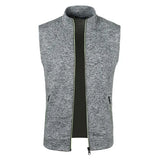 Riolio Autumn Mens Zipper Sleeveless Coats Outdoor Turtleneck Sweaters Breathable Solid Color Streetwear Jacket Vest Men Athletic Tops