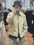 Riolio Spring New Arrival ex Vintage Denim Jaet Detroit Retro Outerwear Breathable Long Sve Zipper Closure Casual Coat