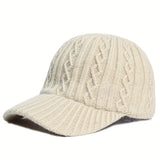 Riolio  Winter Baseball Cap Korean Version Trendy Fashionable Face-Slimming Japanese Versatile Warm Duck Tongue Hat