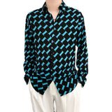 Riolio  Spring Autumn New Turn-down Collar Fashion Long Sleeve Shirt men High Street Casual Loose Button Cardigan Plaid Printing Tops