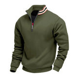 Riolio  cross-border winter velvet heavy loose outdoor men's thermal stand-up collar half zipper sports sweater men