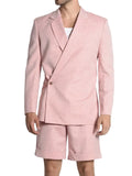 Riolio  Men's Large-sized Business Suit Set for Summer Linen Wedding Groom Slim-fit Suit Jacket Pants Wedding Outfit