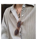 Riolio Korean Version Solid Color Elastic Fashionable Top Men Solid Color Free Long-sleeved Shirt for Autumn New High-end Trendy Shirt