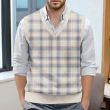 Riolio  Mens Clothes British Style Vest Men Checkered Vest Knitted Pullover Waistcoat Men'S Sleeveless Sweater Knit Vest Man Chaleco Lan