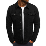 Riolio New Men's Jeans Jacket Business Casual Lightweight Long Sleeve Shirt High Street Spring Autumn Jackets Biker Coat Outwear Tops