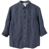 Riolio  7-point Mid-sleeved Shirt Men Summer Loose Large-size Lapel Open-line Pocket Breathable Casual Cardigan