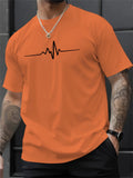 Riolio  Creative Graphic Printed T Shirts Summer Loose Casual Sports Men's Round Neck Clothes Fashion Simple Cotton Short Sleeved Tops