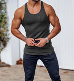 Riolio Summer men Vest stripe gym Tank top Men Fitness sleeveless shirt Male Exercise Sports vest Undershirt Bodybuilding clothing