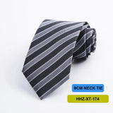 Riolio  Polyester 8cm Striped Dots Men's Tie Suitable For Wedding Parties Work Black Blue Navy Colors Necktie