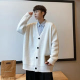 Riolio Autumn and Winter Cardigan Sweater Jacket Men's Casual Warmth Single Breasted Cardigan Top