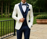 Riolio  3 Pieces Elegant Blazer Vest Pant Wedding Tuxedo for Groom Yellow Slim Fit Formal Men Suits Set for Prom Party Ceremony