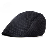 Riolio Korean Version of Men's and Women's Berets Solid Color Hollow Mesh Caps Forward Caps Breathable Summer Sun Hats