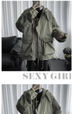 Riolio Fall Winter Thickened Work Jacket Korean Style Trendy Hooded Jacket Men 2025 New Versatile Loose Fashion Top Aesthetic Urban