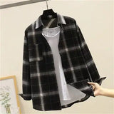 Riolio  Long Sleeve Shirts And Blouses For Men Plaid Elegant Cotton Luxury Man Tops Social Korean Style New In Hipster Spring Clothing