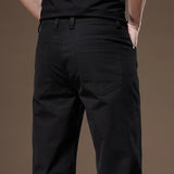 Riolio  Autumn Men's Clothing Business Trousers Men Straight Casual Pants Men's Pants Cotton Black Gray Khaki Brand