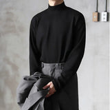 Riolio Spring Autumn Winter Solid Casual Plush Turtleneck Men's Loose Bottom Double Faced Velvet Sweater Simple Warm BigSize