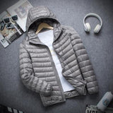 Riolio New Brand Autumn Winter Light Down Jacket Men's Fashion Hooded Short Large Ultra-thin Lightweight Youth Slim Coat Down Jackets
