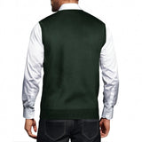 Riolio  Mens Clothes British Style Vest Men Checkered Vest Knitted Pullover Waistcoat Men'S Sleeveless Sweater Knit Vest Man Chaleco Lan