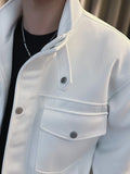 Riolio Spring Autumn Men's ort Jaet 2025 Trendy Brand High-End Striped Stand Collar Workwear Coat Youth Faion Outerwear