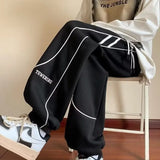 Riolio  Thickened Fleece Design with Gathered Hem Men's Fall/Winter Oversized Youth Casual Sports Leggings Trendy