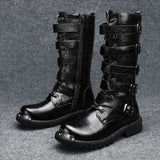 Riolio  Men's motorcycle boots four season casual classic high-top boots outdoor plus size tooling boots fashion safety protection boots