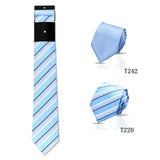 Riolio  2pcs Man Tie Classic Business Necktie Blue Wine Pink Solid Color Smart Casual Suit Necktie Striped Plaid Paisley Neck Gravatas