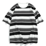 Riolio  Top Quality 100% Cotton Horizontal Stripes Simple Fashion  Men's T-shirt Classic Timeless O Neck Tops Casual Unisex Tees