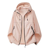 Riolio  Men's Lightweight Hooded Windbreaker Jacket Plus Size Casual Outdoor Hiking Running Jacket with Zipper Pockets Running Coat