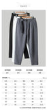 Riolio White Stretch Casual Ankle Pants Silhouette Men's Elegant Suit Pants Summer Korean Straight Loose Men's Smart Casual Trousers