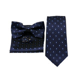 Riolio  Business Men Tie Set With Bowtie Pocket Square Cufflinks Necktie Suit Set Paisley Dot Floral Style New Fashion Classic Bow Tie