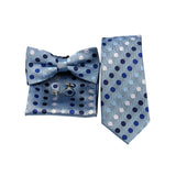 Riolio  Business Men Tie Set With Bowtie Pocket Square Cufflinks Necktie Suit Set Paisley Dot Floral Style New Fashion Classic Bow Tie