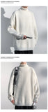 Riolio  Sweater men 2025 New Men Knitwear Solid High Neck Sweater Soft Warm Comfortable Winter Pullover Fashion Casual Warm Sweater