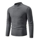 Riolio winter fits men New Autumn Winter Designer Fashion Half Turtleneck Knitted Sweater High Quality Mens Casual Solid Color Warm Women Sweaters