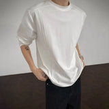 Riolio  Mens T-Shirt Deconstructed Plain Casual T-Shirt Streetwear Fashion Daily Versatile Outdoor Trend Long-Sleeved Top Men'S Clothing