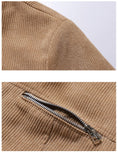 Riolio Winter Jackets for Men Fleece Thicken Warm Corduroy Jackets Male Outwear Fashion Single Breasted Coats Thermal Windbreaker Parka