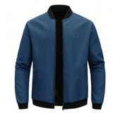 Riolio Spring and Autumn New Baseball Collar Short Loose Solid Color Jacket Men's Business Casual Thin Coat Trend