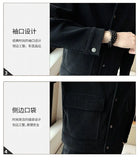 Riolio Korean Style Fashionable High-end Jacket Men's Spring Autumn 2025 New Corduroy Top Trendy Handsome Loose Short Lapel Thin Jacket