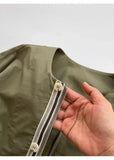 Riolio Japanese Niche High-end Jacket Korean cityboy wear 2025 New Military Green Tops for men Women's Spring Clothes simple O-neck top
