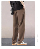 Riolio  Draped and Casual New Loose Iron-free Draped Straight Suit Trousers