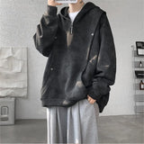 Riolio  Retro Tie-dye Printed Hoodie Men Fleece Warm Pullover Sweatshirts High Street Hip Hop Streetwear Oversized Unisex Hoodie
