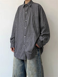 Riolio  Classic American Retro Plaid Shirt Men's Spring Autumn Casual Long Sleeve Youth Feeling Japanese Style Leisure Outerwear